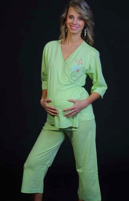 Těhotenské i kojící pyžamo